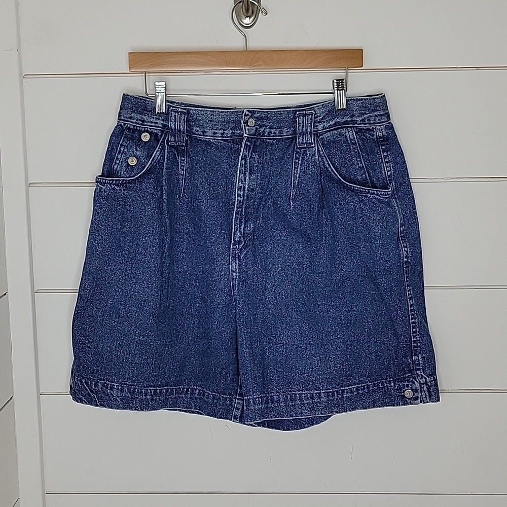 VINTAGE 80s GITANO size 16 medium blue wash denim jean shorts